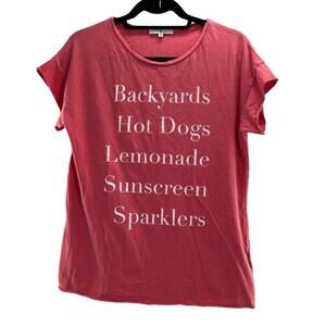 JUNK FOOD Women's Summer Short Sleeve Fun Graphic Tee Size XS